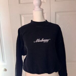 MadHappy Classic Fleece Crewneck Size Small Black
